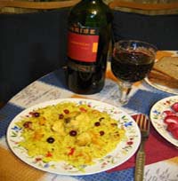 плов и вино